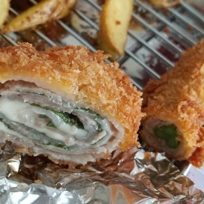 大葉 チーズ アスパラ入りミルフィーユカツ レシピ 作り方 By 献ちゃん 楽天レシピ 大葉 チーズ アスパラ入りミルフィーユカツ レシピ 作り方 By 献ちゃん 楽天レシピ